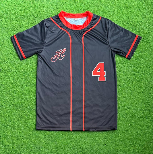 Canes Baseball Adult Player Replica Jersey - Black
